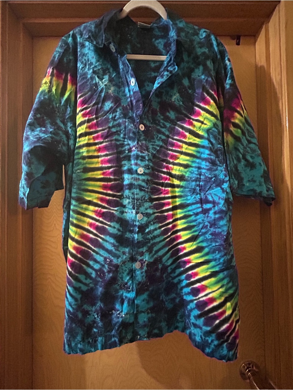 Dharma Trading Co. Tie-Dye Button-Down Casual Shirt - Multicolor (2xl-4xl)